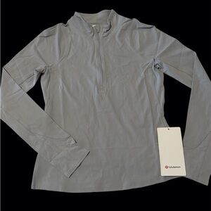 lululemon athletica Gray Women's Top Nulux  sleeve tenis size 4 NWT